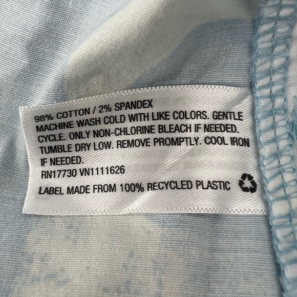 NWT a.new.day Blue White Paper Bag High Waist Stretch Shorts Size 10 Women’s - Picture 7 of 7